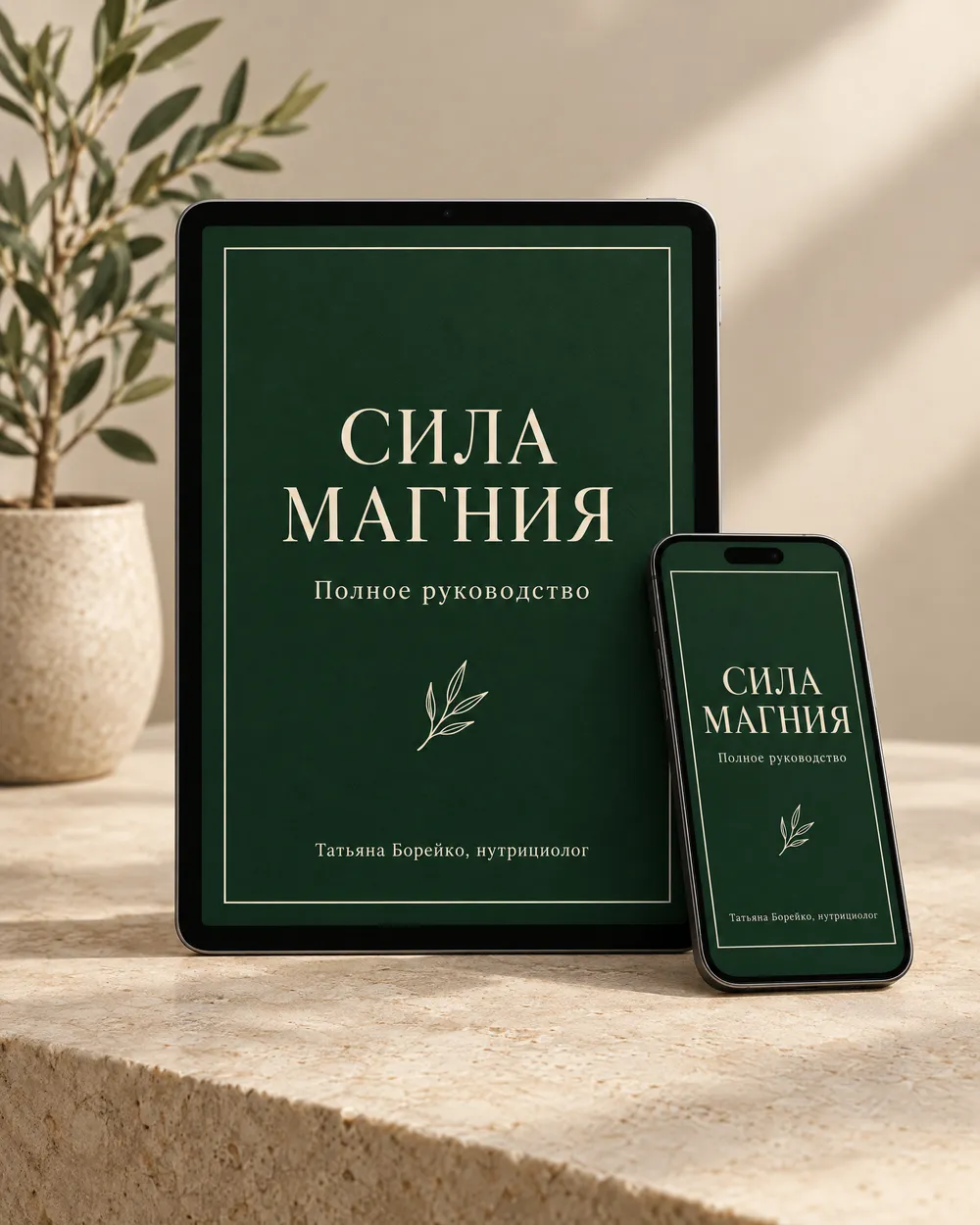 Руководство «Сила магния» на экране планшета и смартфона